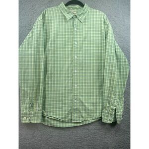 BKE Shirt mens size XL Green Checked long sleeve Shirt Reguler Fit